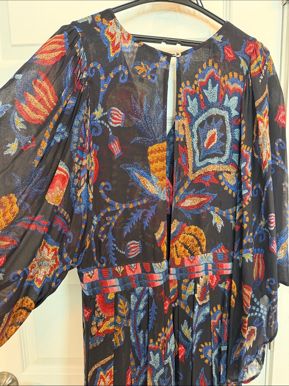 FARM Rio Black Maxi Dress with Multicolor Paisley Print - Picture 9 of 11